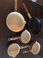 Vintage Le Creuset Pannenset Jaren 70, Huis en Inrichting, Keuken | Potten en Pannen, Gebruikt, Pannenset, Ophalen of Verzenden