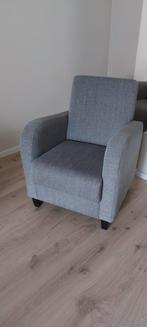 Twee comfortabele fauteuils grijs gemeleerd, Huis en Inrichting, Ophalen, 75 tot 100 cm, 50 tot 75 cm