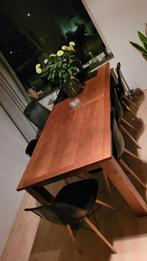 Eettafel groot hout 6 personen klassiek rechthoekig tafel, Huis en Inrichting, Tafels | Eettafels, 50 tot 100 cm, 150 tot 200 cm