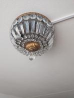 Leuke bronzen kristallen plafonnière in zeer goede staat, Ophalen of Verzenden, Zo goed als nieuw