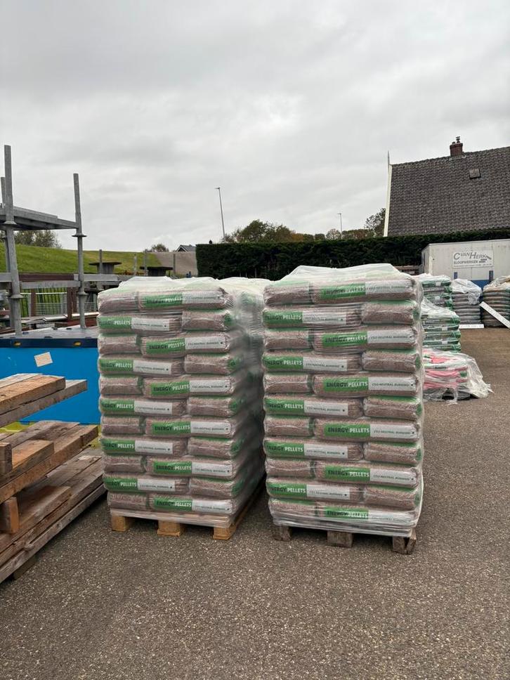 EENMALIGE PALLETACTIE HOUTPELLETS BRUIN, Tuin en Terras, Haardhout, Ophalen