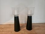 2 moderne windlichten 60 cm hoog, Huis en Inrichting, Woonaccessoires | Vazen, Ophalen, Gebruikt, Overige kleuren, 50 tot 75 cm