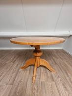 Robuuste Grenen Tafel met vijf stoelen ophalen in Olst, Gebruikt, Rond, Ophalen of Verzenden, Landelijk