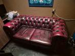 Chesterfield Bank Oxblood - 2-zits, Huis en Inrichting, Ophalen, Gebruikt, Chesterfield, Tweepersoons