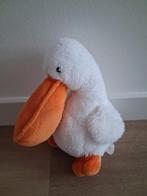 Knuffel pelikaan Sanquin bloedbank wit oranje L917, Ophalen of Verzenden, Zo goed als nieuw, Overige typen