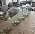 Glazen weckpotten 5 stuks, Antiek en Kunst, Antiek | Glas en Kristal, Ophalen