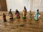 Antieke kerststalfiguren vroeg plastic/kunststof wijzen, Gebruikt, Ophalen of Verzenden