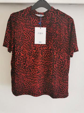 ZARA top met dierenprint mt. M beschikbaar voor biedingen
