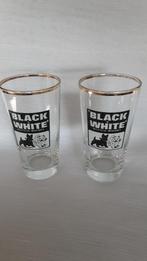 BLACK & WHITE glazen, 2 stuks, Verzamelen, Ophalen of Verzenden, Zo goed als nieuw, Borrel- of Shotglas