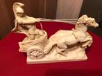 SCULPTUUR VAN A.SANTIN (marmer}STRIJDWAGEN, Antiek en Kunst, Ophalen of Verzenden