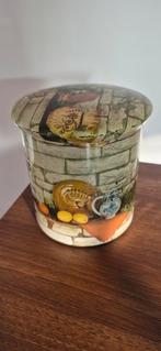 Franse vintage decoratieve metalen pot met deksel, Overige materialen, Minder dan 50 cm, Gebruikt, Minder dan 50 cm