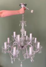 4 Kroonluchters Maria Theresa (glas/chroom) - set 4 stuks, Ophalen, Zo goed als nieuw, Kunststof