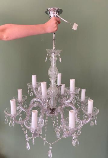 4 Kroonluchters Maria Theresa (glas/chroom) - set 4 stuks beschikbaar voor biedingen
