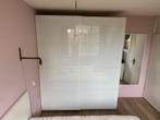 Witte IKEA PAX kast met schuifdeuren, Ophalen, 200 cm of meer, Glas, Zo goed als nieuw