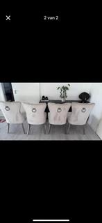 4 beige eetkamer stoelen, Ophalen of Verzenden, Zo goed als nieuw, Overige typen