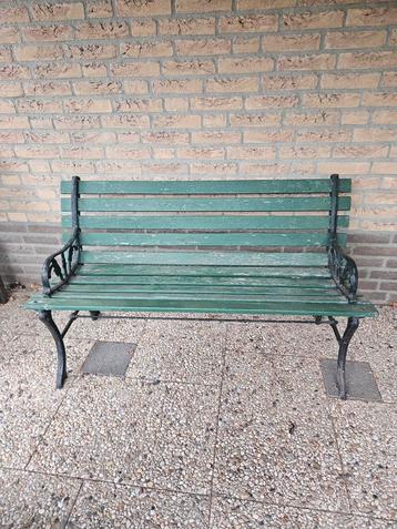 Tuinbank Groen Metaal/Hout beschikbaar voor biedingen