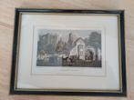 Mooie ets van engelse afbeelding, Antiek en Kunst, Kunst | Etsen en Gravures, Ophalen of Verzenden