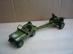 US Jeep en American 105 MM Gun Dinky Toys Battle Lines set, Ophalen of Verzenden, Gebruikt, Auto