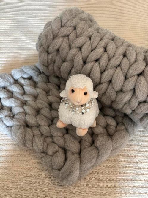 Handmade, plaid (2 m x 0,50) 100% lontwol., Huis en Inrichting, Woonaccessoires | Plaids en Woondekens, Nieuw, Ophalen of Verzenden