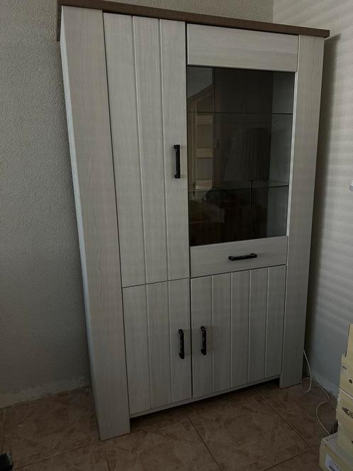 Tv meubel, vitrine kast en salon tafel, Huis en Inrichting, Kasten | Vitrinekasten, Gebruikt, Minder dan 100 cm, 25 tot 50 cm