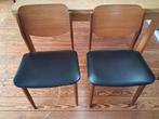 Twee vintage eetkamer stoelen, Gebruikt, Twee, Bruin, Jaren 60/70