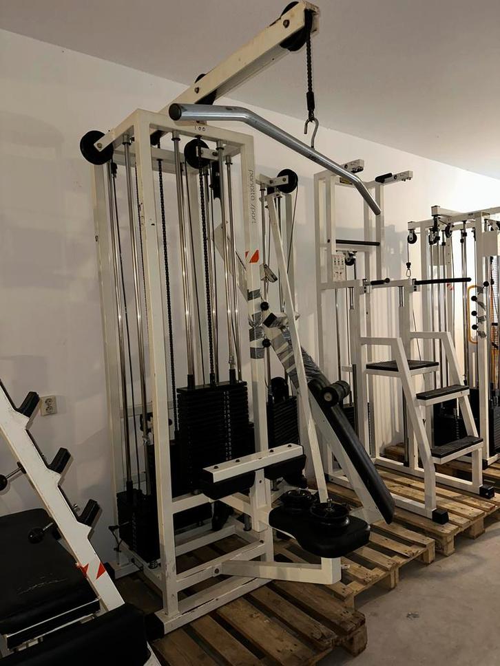 Panatta 5-Station Krachtstation - Compleet!, Sport en Fitness, Fitnessapparatuur, Gebruikt, Krachtstation, Armen, Benen, Borst