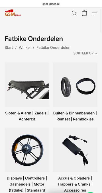 Fatbike Onderdelen | Reparaties | Winkel | Denbosch beschikbaar voor biedingen