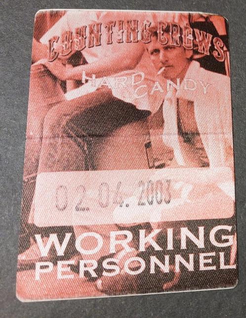 Counting Crows BACKSTAGE PASS Amsterdam 2003, Verzamelen, Muziek, Artiesten en Beroemdheden, Gebruikt, Foto of Kaart, Verzenden