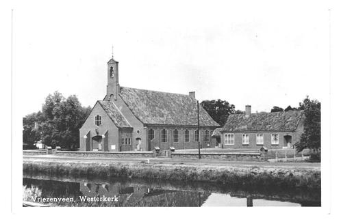 979568	Vriezenveen	Ov 1955 Westerkerk	Gelopen met Postzegel, Verzamelen, Ansichtkaarten | Nederland, Gelopen, Overijssel, 1940 tot 1960
