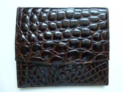 Luxe kroko fold portemonnee, echt krokodil, krokoleder nieuw, Sieraden, Tassen en Uiterlijk, Portemonnees, Nieuw, Zwart, Leer