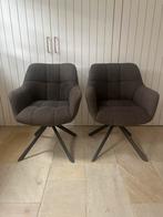Bruine boucle draai stoelen, Huis en Inrichting, Stoelen, Twee, Bruin, Ophalen of Verzenden, Zo goed als nieuw