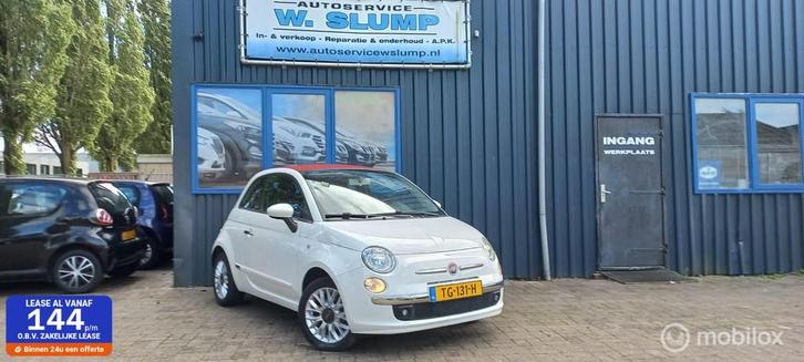 Fiat 500 1.2 Cabriolet, Auto's, Fiat, Te koop, ABS, Airbags, Airconditioning, Alarm, Bluetooth, Boordcomputer, Centrale vergrendeling