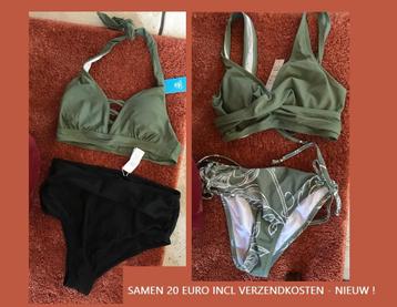 NIEUW! 2 X BIKINI - NOOIT GEDRAGEN- MAAT S- SAMEN 20 EURO