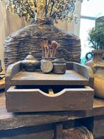 Driftwood plateau met lade, Rechthoekig, Nvt, Hout, Nieuw