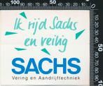 Sticker: Sachs - Ik rijd Sachs en veilig, Ophalen of Verzenden, Zo goed als nieuw, Bedrijf of Vereniging