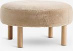 Poef teddy beige., Huis en Inrichting, Ophalen, Zo goed als nieuw, Stof, 50 tot 75 cm