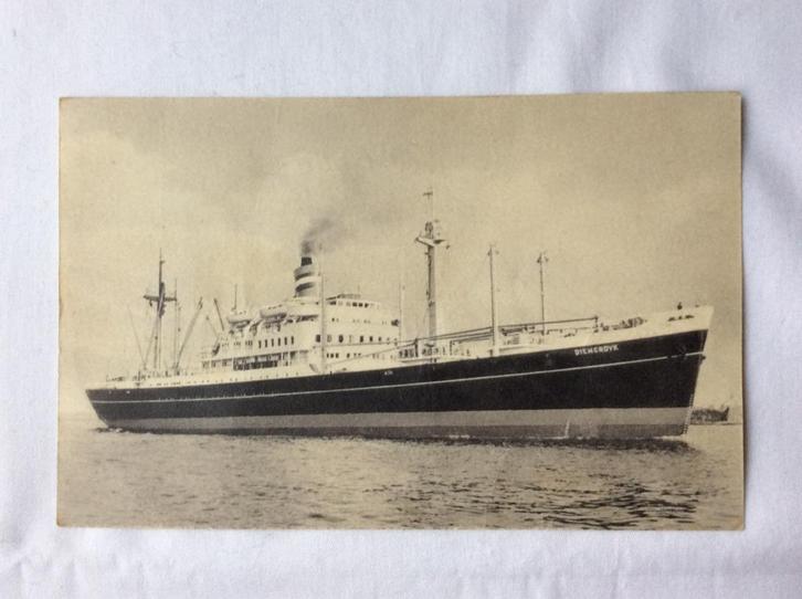 Rotterdam s.s. Diemerdijk HAL bouwjaar 1950, Verzamelen, Scheepvaart, Gebruikt, Kaart, Foto of Prent, Motorboot, Ophalen of Verzenden