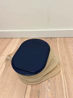 Tupperware vleeswaren/ stapel trio met donkerblauwe deksel., Huis en Inrichting, Keuken | Tupperware, Ophalen of Verzenden, Zo goed als nieuw