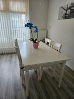 Ikea eettafel en 4 eetstoelen, Huis en Inrichting, Tafels | Eettafels, 150 tot 200 cm, Gebruikt, Rechthoekig, Ophalen