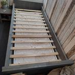Grey wash steigerhouten bed Marijn, Ophalen, 90 cm, Eenpersoons, Steigerhout
