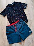 Zwemshort & Polo. XXL.  Petrol.  Z.g.a.n, Ophalen of Verzenden, Overige maten, Blauw