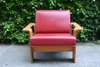 Martin visser plywood rood bankstel sz77 fauteuille stoel, Huis en Inrichting, Banken | Bankstellen, Ophalen, Gebruikt