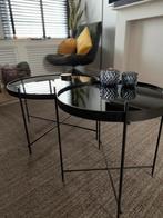 Bijzettafel zwart Zuiver, Huis en Inrichting, Tafels | Bijzettafels, 45 tot 60 cm, Minder dan 55 cm, Rond, Ophalen of Verzenden