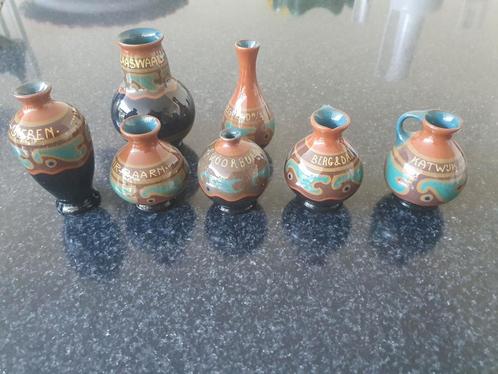 Zenith Gouda glans plateel souvenir vaasjes, Antiek en Kunst, Antiek | Keramiek en Aardewerk, Ophalen of Verzenden