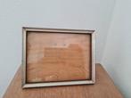 oude houten kader met glas  zilverkleurig, Ophalen of Verzenden, Gebruikt, Hout