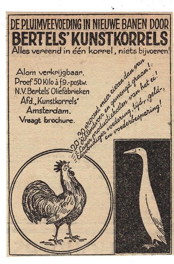 1 Originele Advertentie NV BERTELS OLIEFABRIEKEN A'DAM 1927, Verzamelen, Merken en Reclamevoorwerpen, Zo goed als nieuw, Overige typen