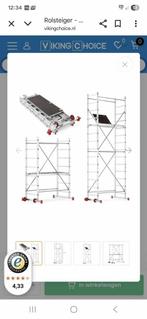 steiger, Doe-het-zelf en Verbouw, Steigers, Ophalen, Zo goed als nieuw, Rolsteiger of Kamersteiger, 5 meter of hoger
