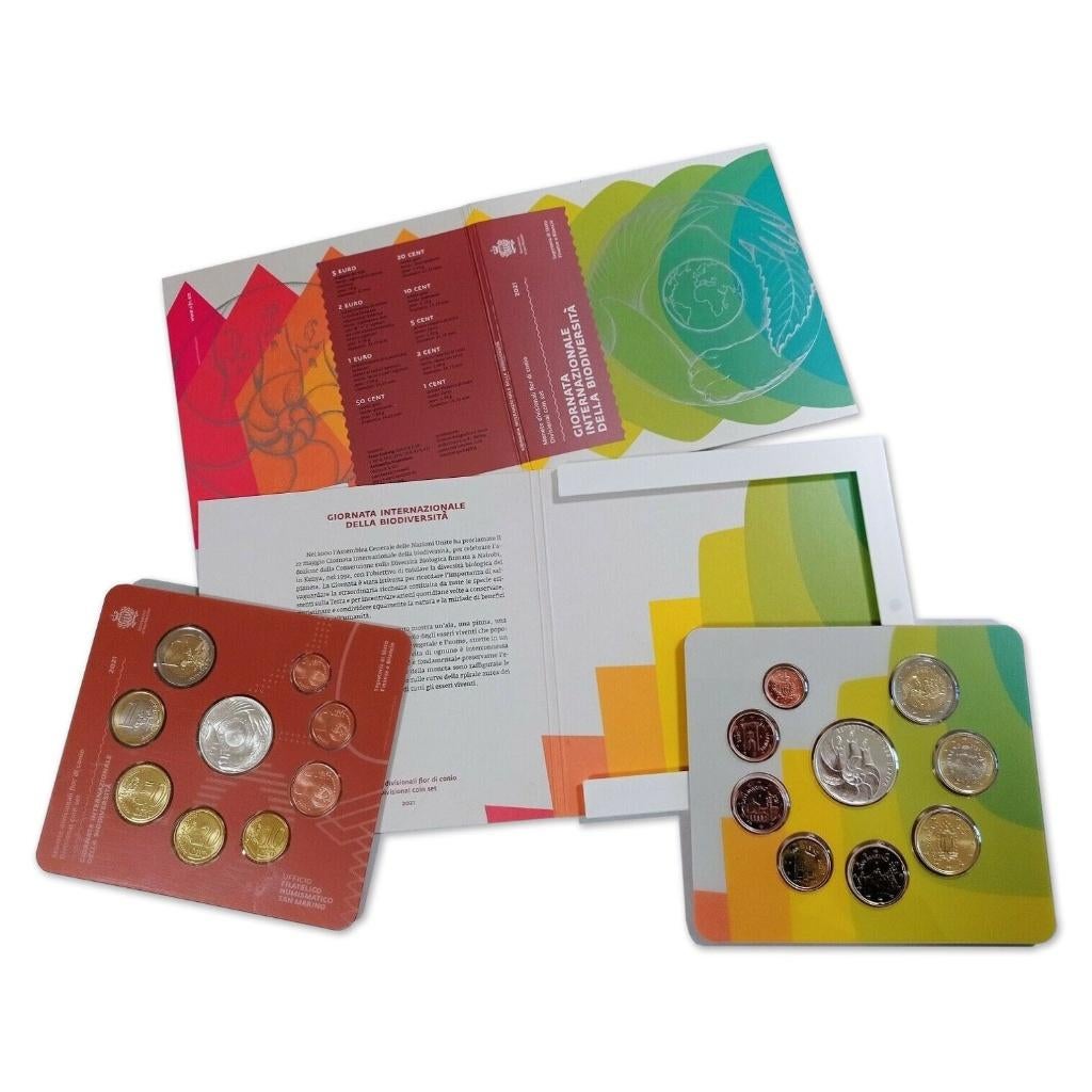 BU set San Marino 2021 Blister - 1 cent tm 2 euro + 5 euro, Postzegels en Munten, Munten | Europa | Euromunten, Ophalen of Verzenden