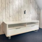 TV meubel (hooglans wit), Ophalen of Verzenden, Gebruikt, 25 tot 50 cm, Minder dan 100 cm