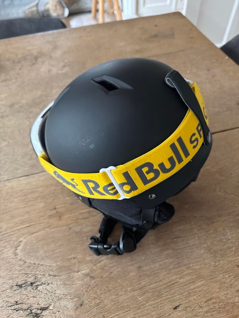 Alpina Skihelm Stowe + Red Bull Skibril - Maat S, Overige merken, Gebruikt, Ophalen of Verzenden, Kleding